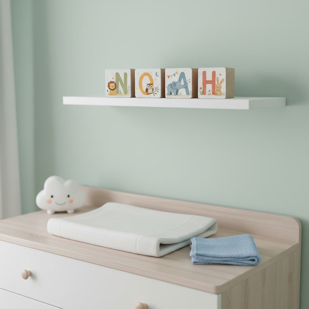 print houten blokjes kinderkamer maatwerk kopen geboorte cadeau kind ouders lief kado