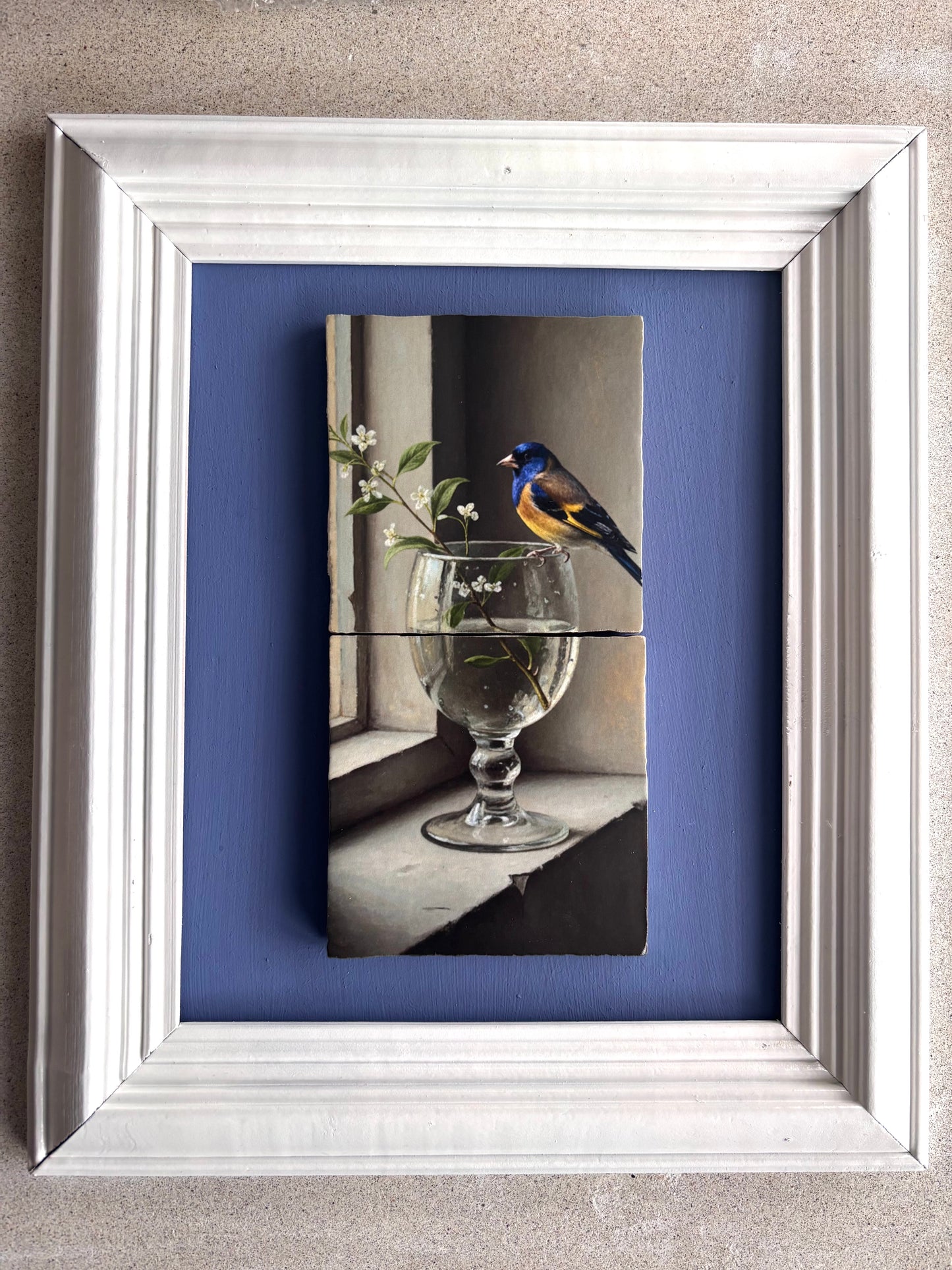 Tweeluik Vink op glas bij raam